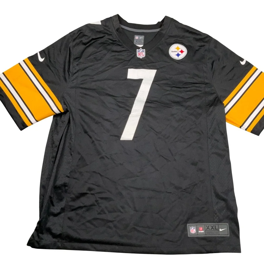 Nike Pittsburgh Steelers Jersey Mens XXL Black Ben Roethlisberger 7 NFL Game Day